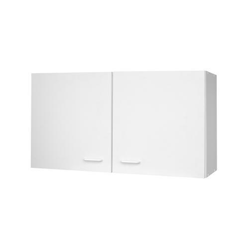 Küchen-Oberschrank Weiß mit 2 Drehtüren & Einlegeboden